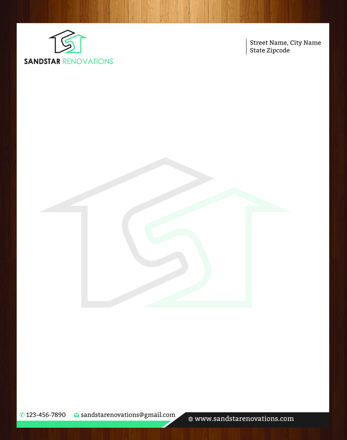 Letterhead Design by harmi_199 for Sandstar Renovations | Design #3944584