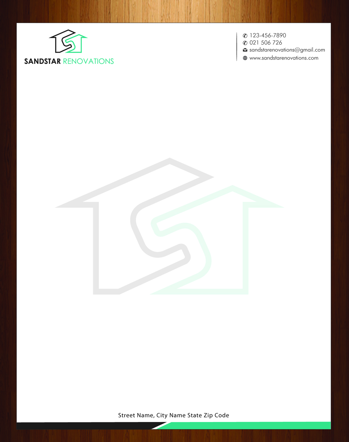 Letterhead Design by harmi_199 for Sandstar Renovations | Design #3944590