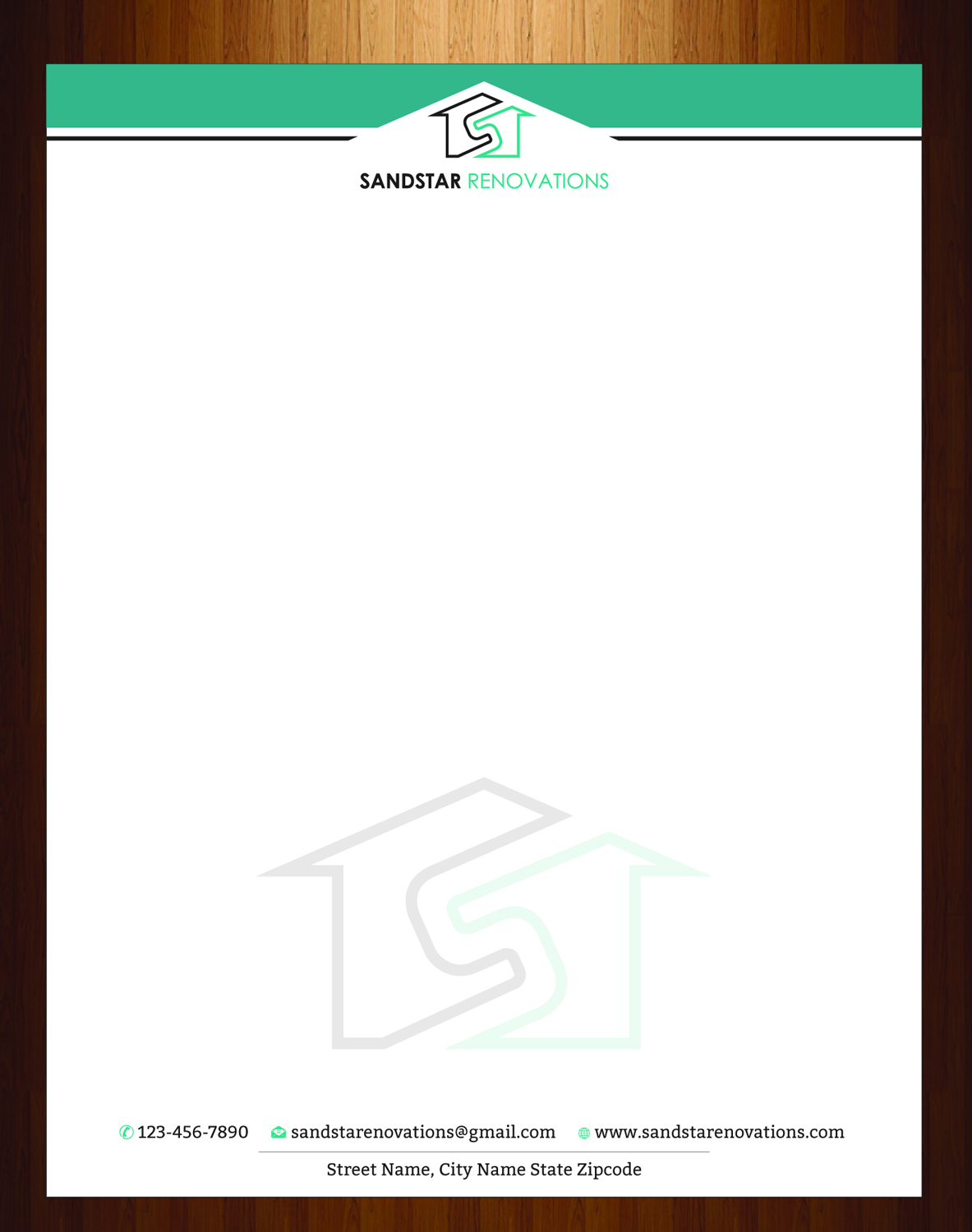 Letterhead Design by harmi_199 for Sandstar Renovations | Design #3944626