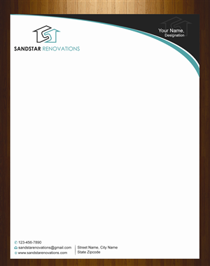 Letterhead Design by harmi_199 for Sandstar Renovations | Design: #3944654