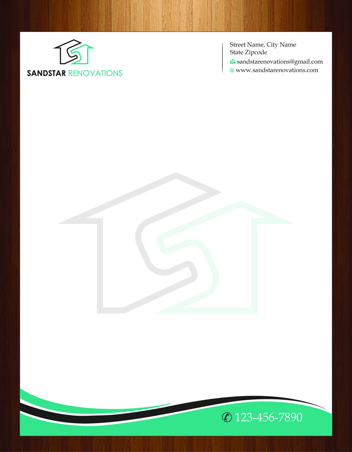 Letterhead Design by harmi_199 for Sandstar Renovations | Design #3949695