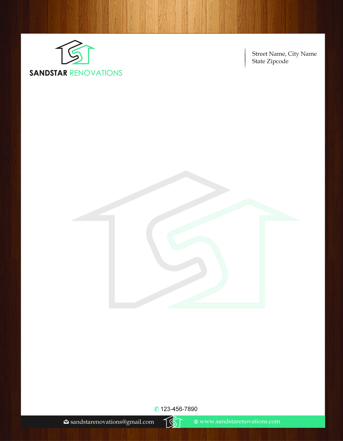 Letterhead Design by harmi_199 for Sandstar Renovations | Design #3949710
