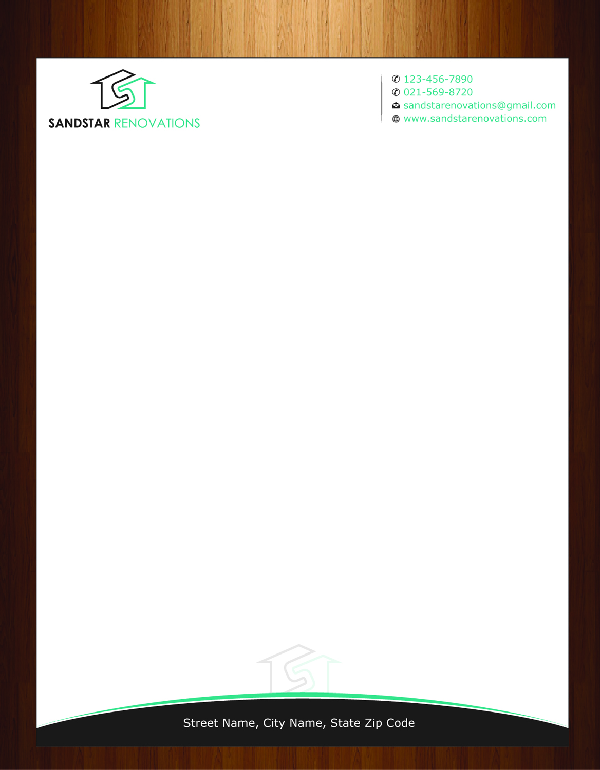Letterhead Design by harmi_199 for Sandstar Renovations | Design #3949750