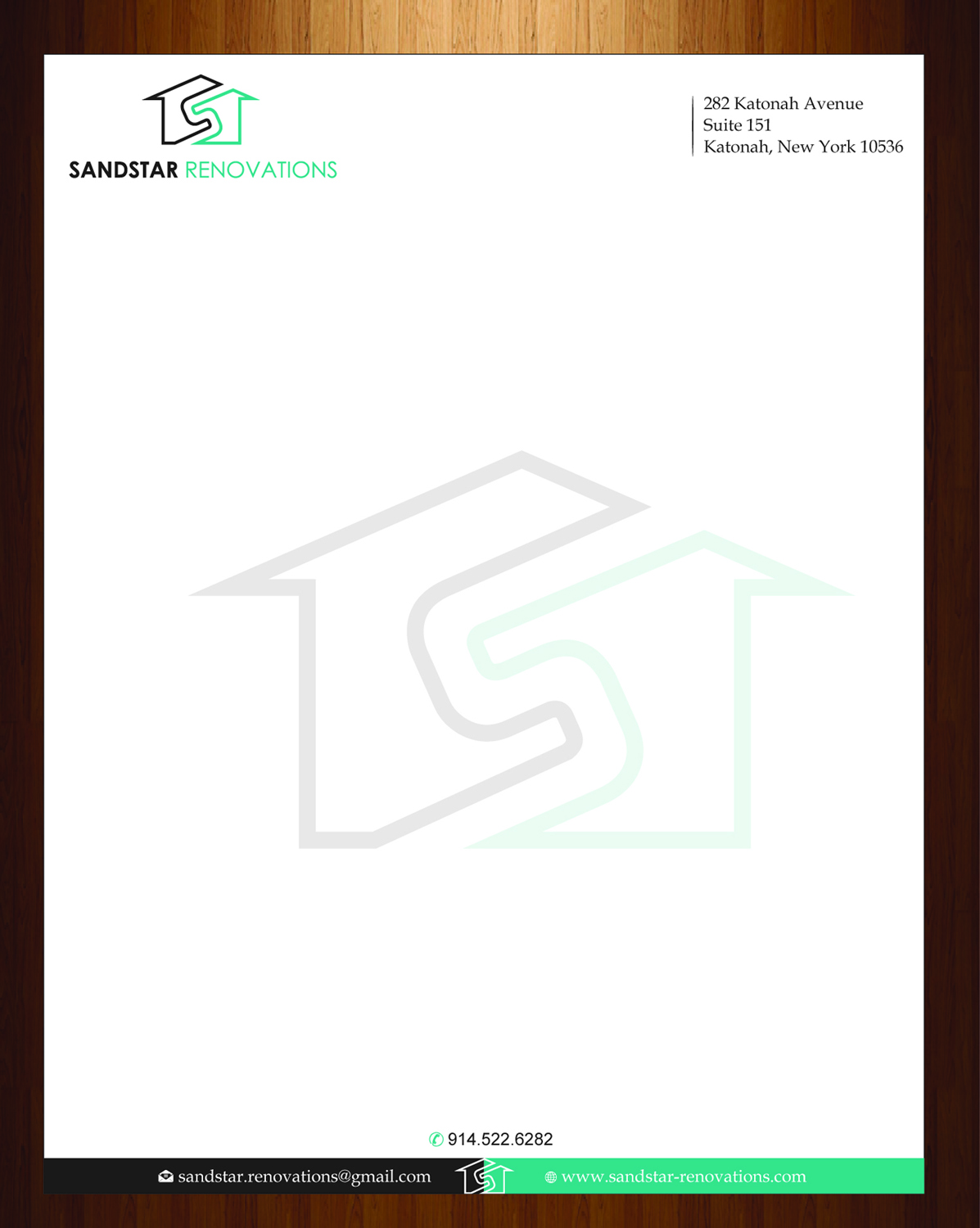Letterhead Design by harmi_199 for Sandstar Renovations | Design #3959638