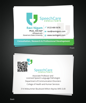 Visitenkarten-Design von Pixeleas für SpeechCare Consultants | Design: #3978184