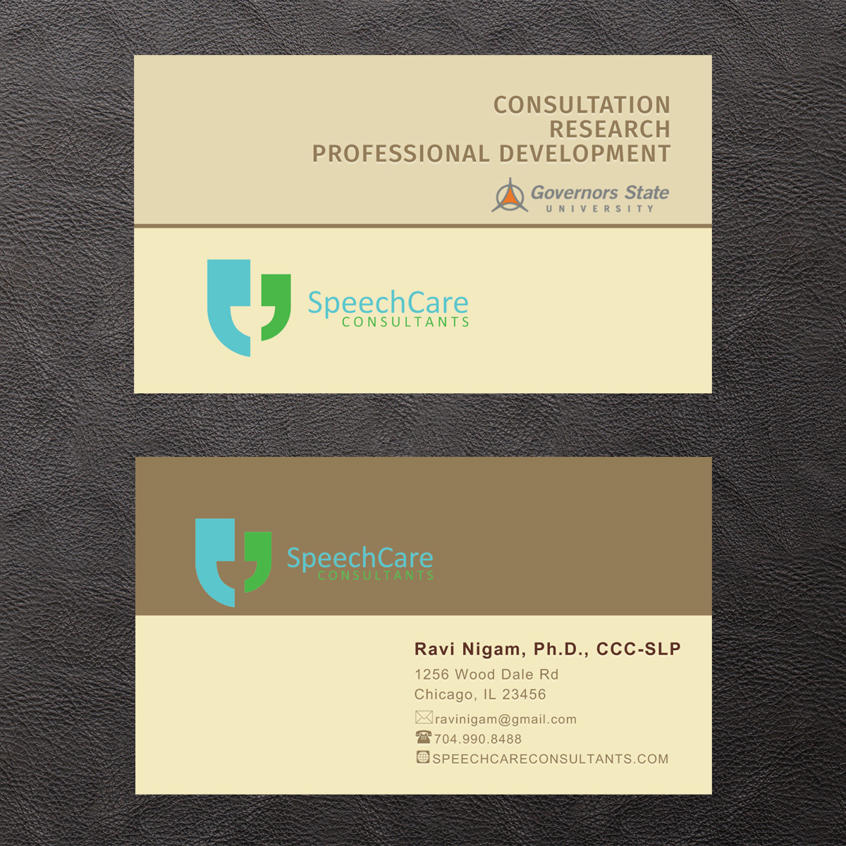 Business Card Design by Venus L. Penaflor for SpeechCare Consultants | Design #4020306