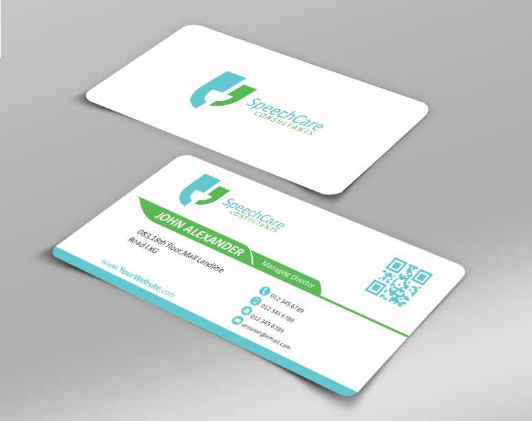 Visitenkarten-Design von AwsomeD für SpeechCare Consultants | Design #3961808