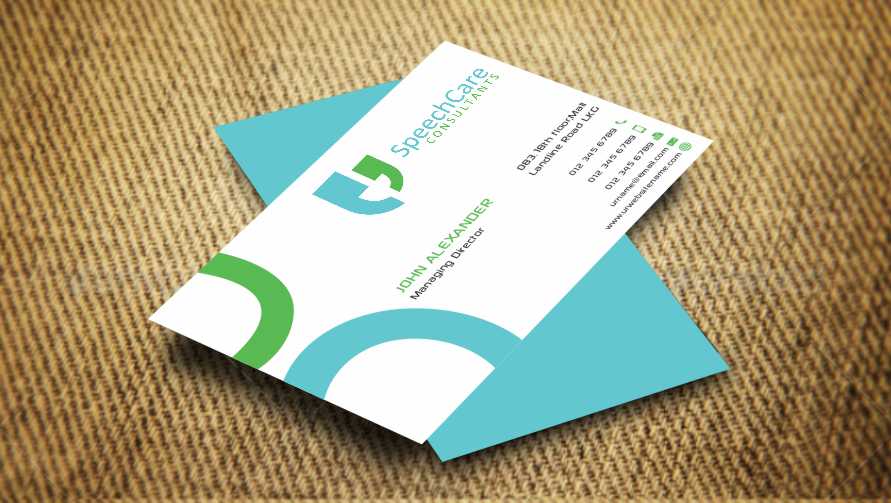 Visitenkarten-Design von AwsomeD für SpeechCare Consultants | Design #3961811