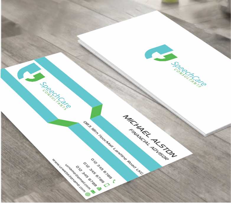 Visitenkarten-Design von AwsomeD für SpeechCare Consultants | Design #3961814
