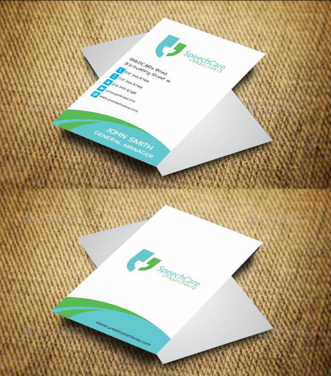 Visitenkarten-Design von AwsomeD für SpeechCare Consultants | Design #3961817