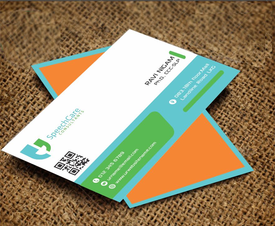 Visitenkarten-Design von AwsomeD für SpeechCare Consultants | Design #3984875