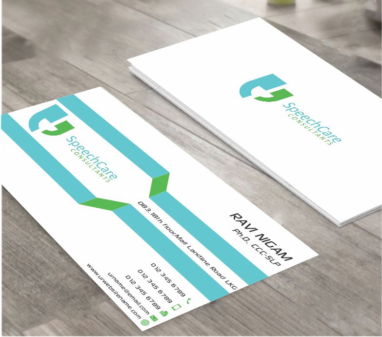 Visitenkarten-Design von AwsomeD für SpeechCare Consultants | Design #3984877