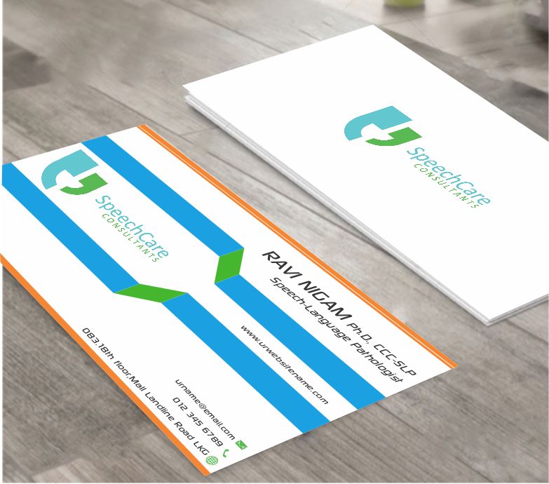 Visitenkarten-Design von AwsomeD für SpeechCare Consultants | Design #4037471