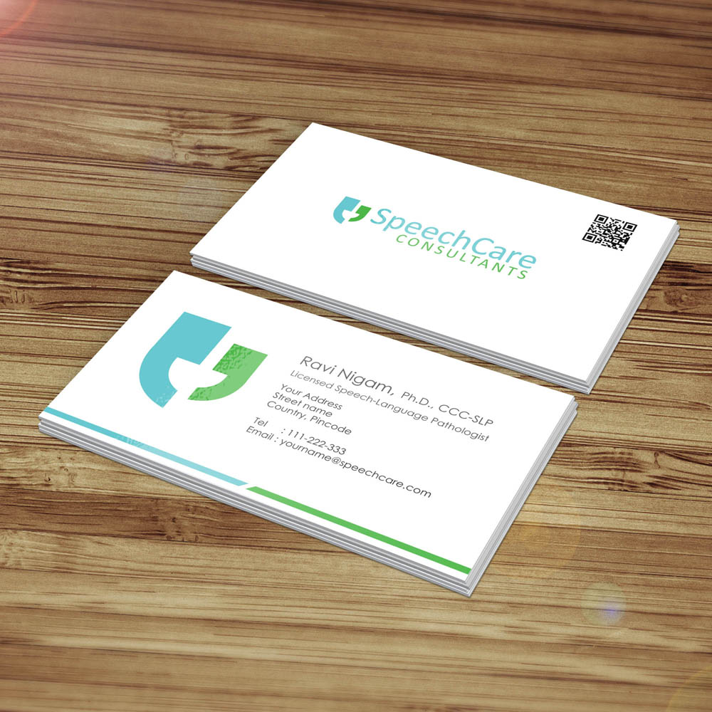 Business Card Design by firebird2011 for SpeechCare Consultants | Design #4028321