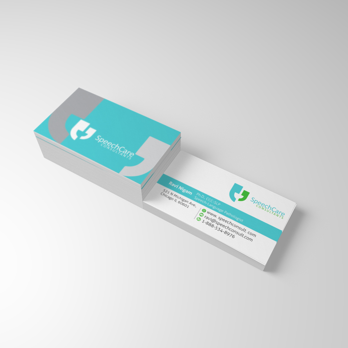 Visitenkarten-Design von dkthedon für SpeechCare Consultants | Design #4089353