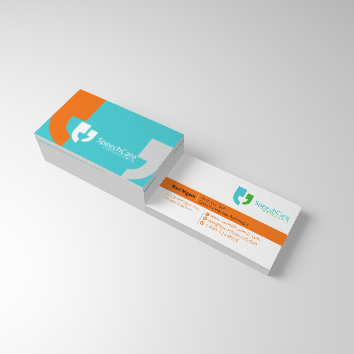 Visitenkarten-Design von dkthedon für SpeechCare Consultants | Design #4089358