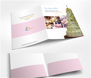 Presentation folder for holding wedding cake literature | Stationery Design by asimali