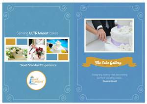 Presentation folder for holding wedding cake literature | Stationery Design by Graphicsbox