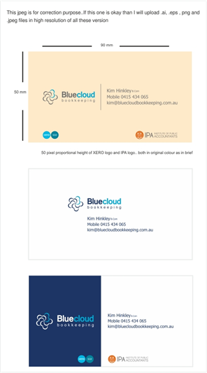 Logo Design by Logocraft for Bluecloud Bookkeeping | Design: #1118207