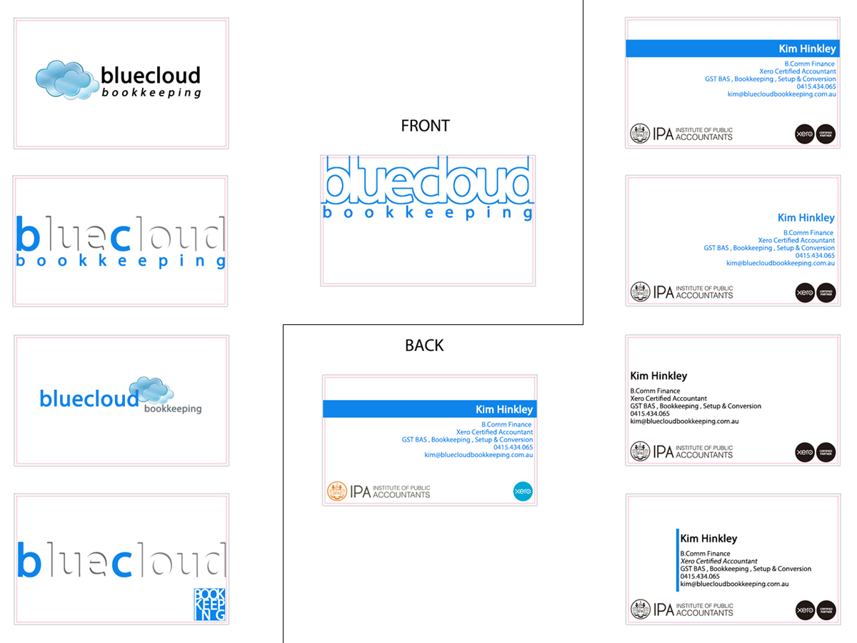 Logo Design by Leila Mei for Bluecloud Bookkeeping | Design #1075719