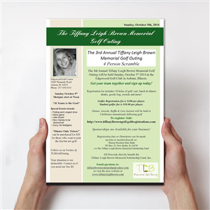 Flyer Design by Chandra for The Tiffany Leigh Brown Memorial Scholarship Fund, Inc. | Design: #4009193