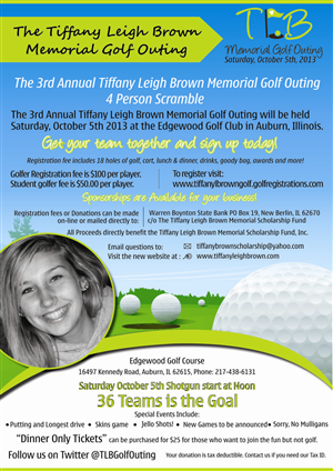 Flyer Design by Bins for The Tiffany Leigh Brown Memorial Scholarship Fund, Inc. | Design: #3965318