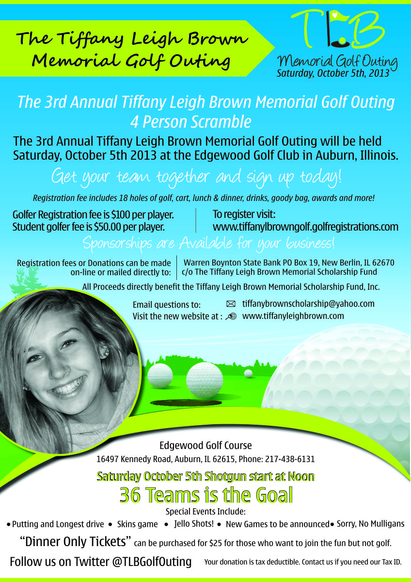 Design de Flyer par Bins pour The Tiffany Leigh Brown Memorial Scholarship Fund, Inc. | Design #3965327