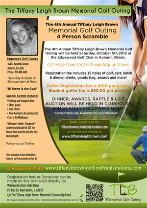 Flyer Design by UrbainFX for The Tiffany Leigh Brown Memorial Scholarship Fund, Inc. | Design: #4053402