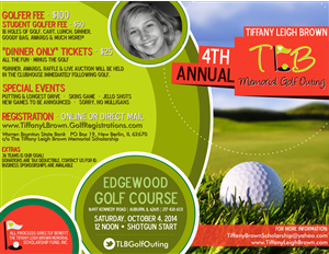 Flyer Design by kellyclaveriedesigns for The Tiffany Leigh Brown Memorial Scholarship Fund, Inc. | Design #4013150