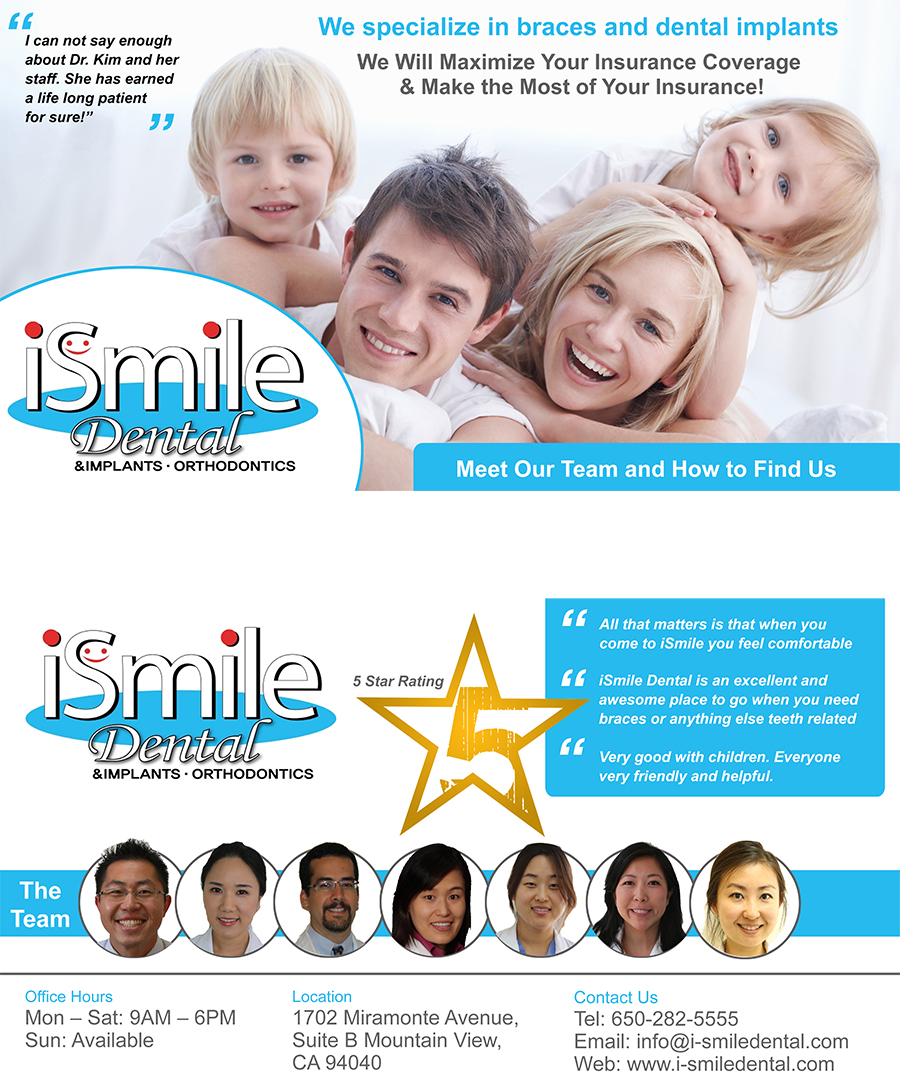 Design de Carte Postale par Ginger and Jones pour iSmile Dental | Design #4041146