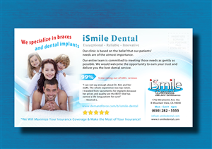 Design de Carte Postale par uk pour iSmile Dental | Design #4040321
