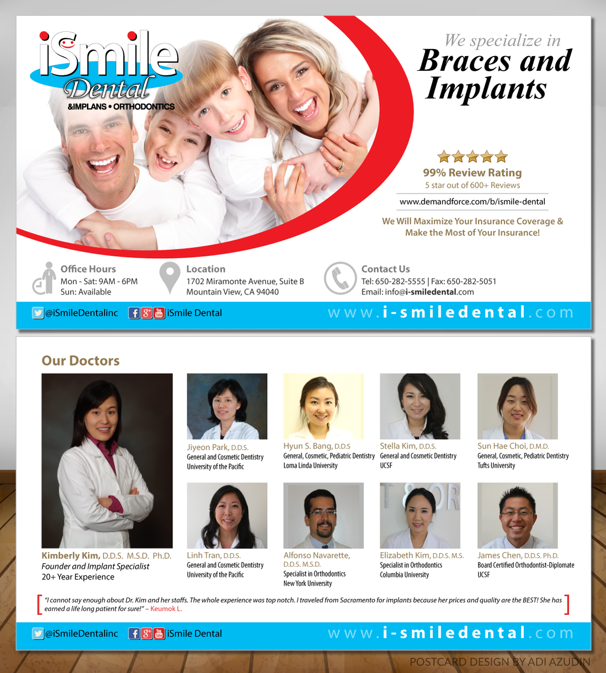 Postcard Design by adiazudin for iSmile Dental | Design #4044735