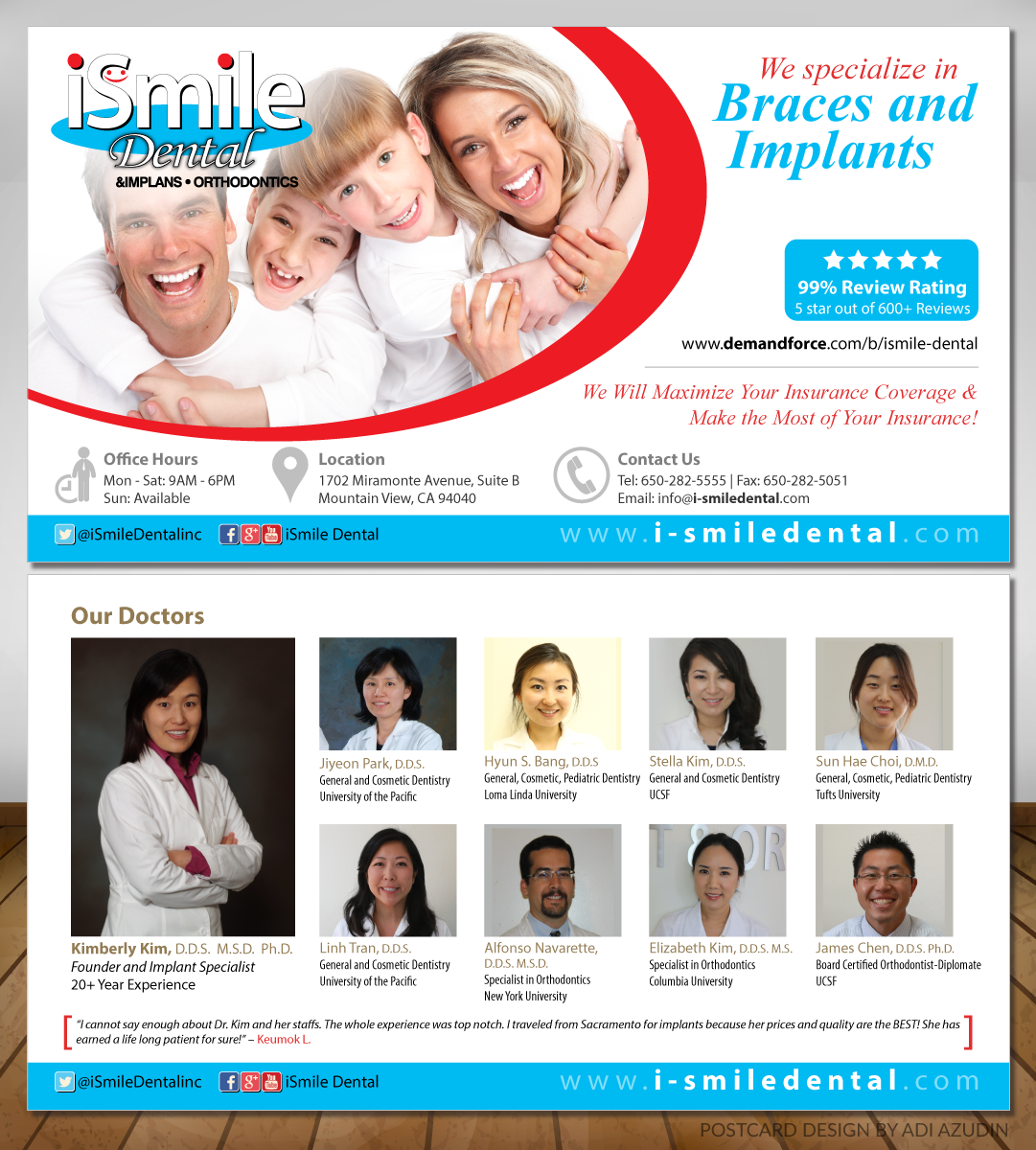 Postcard Design by adiazudin for iSmile Dental | Design #4082304