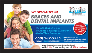 Postcard Design by rkailas for iSmile Dental | Design: #4116553