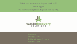 Card Design by  ArtifiedPro for Waste Recovery Solutions | Design #4023257