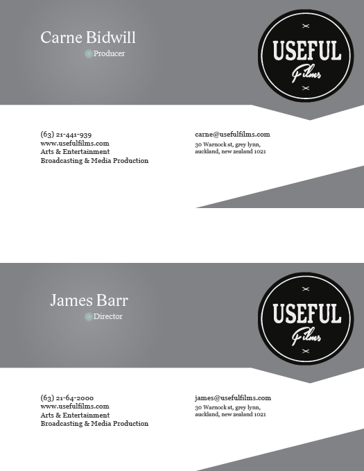 Business Card Design by iCreate for Useful Films | Design #3953276