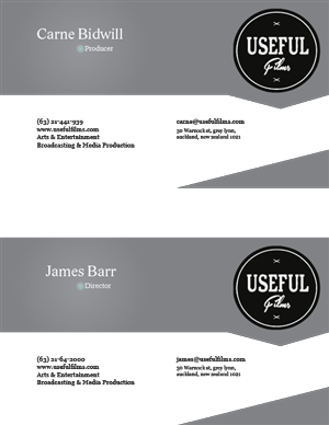Business Card Design by iCreate for Useful Films | Design: #3953276