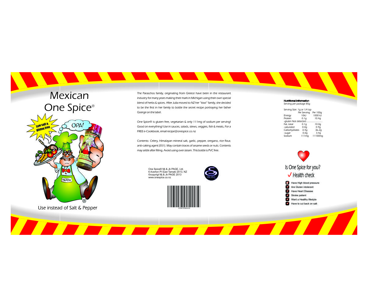 Label Design by Maiza Art  for Greek One Spice | Design #4087310