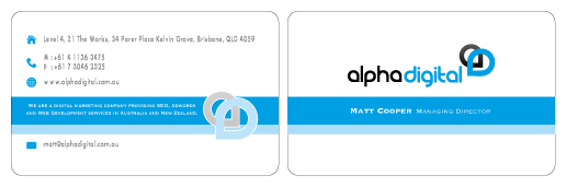 Business Card Design by Eming888 for Alpha Digital | Design #3960439