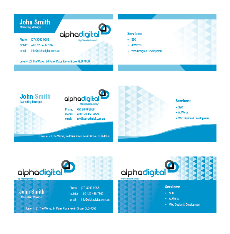 Business Card Design by Think1st for Alpha Digital | Design #3960808