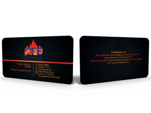 Business Card Design by Hardcore Design for QFE Technologies Pty Ltd | Design #4024106
