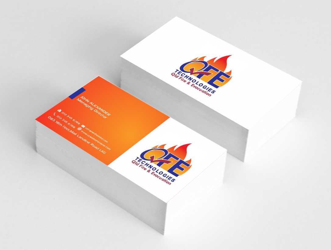 Business Card Design by AwsomeD for QFE Technologies Pty Ltd | Design #3954240