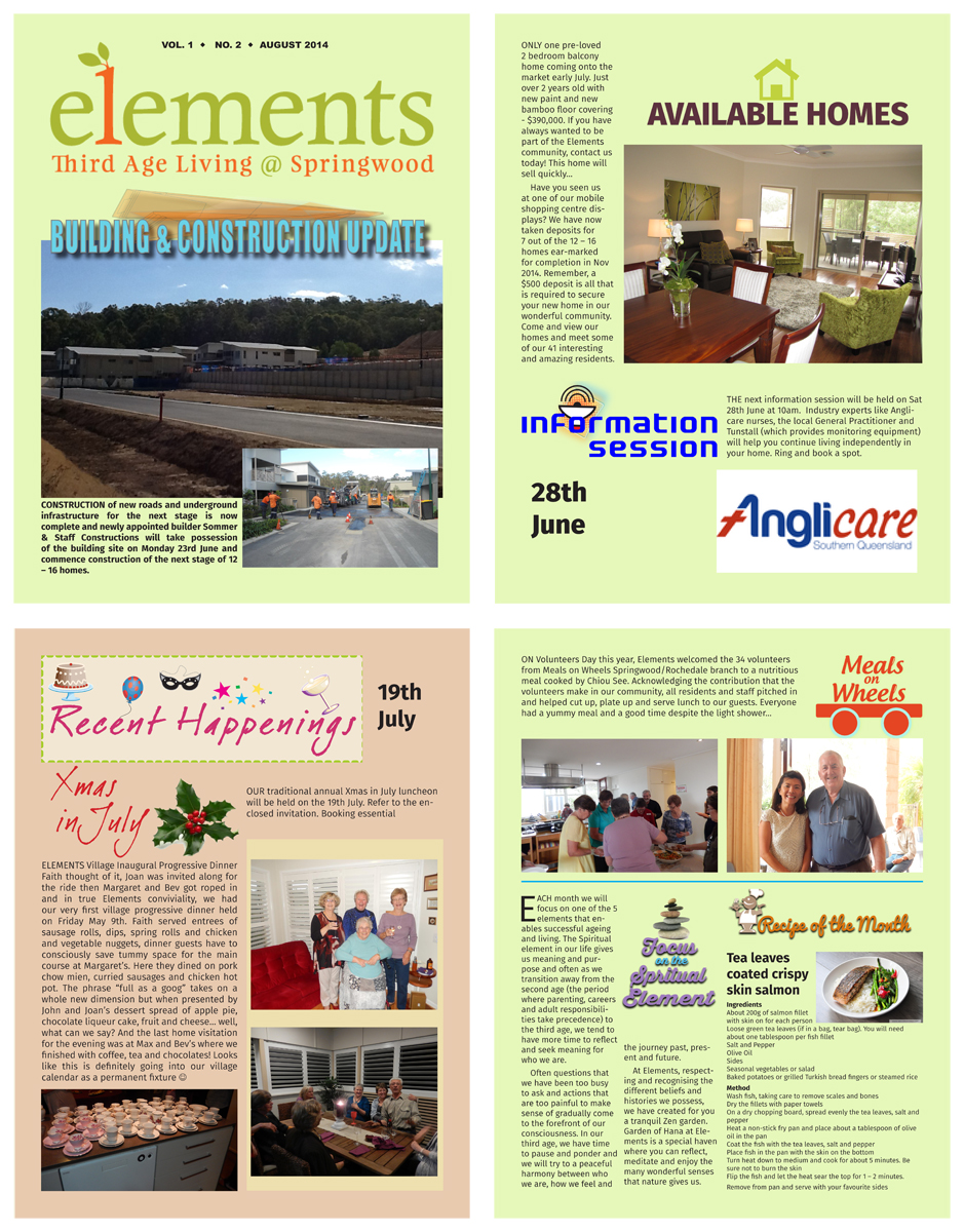 Design Graphique par Venus L. Penaflor pour Elements Third Age Living @ Springwood | Design #3969145