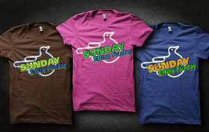 Sunday Effing Funday Graphic | Diseño de Camiseta por Jonya
