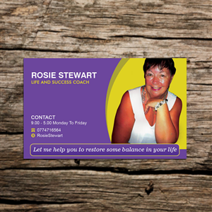 Visitenkarten-Design von Sandaruwan für Rosie Stewart Life and Business Coach | Design #3974410