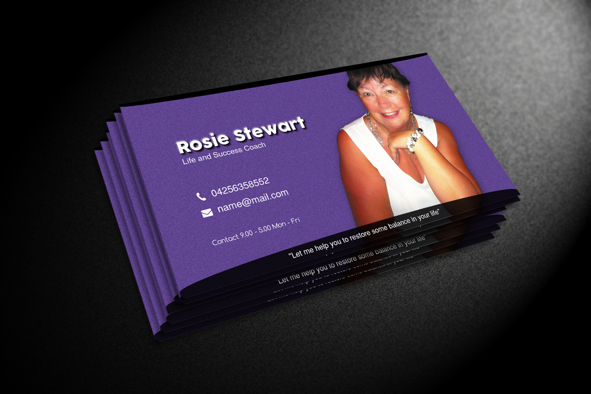 Business Card Design by Design7 for Rosie Stewart Life and Business Coach | Design #3981935