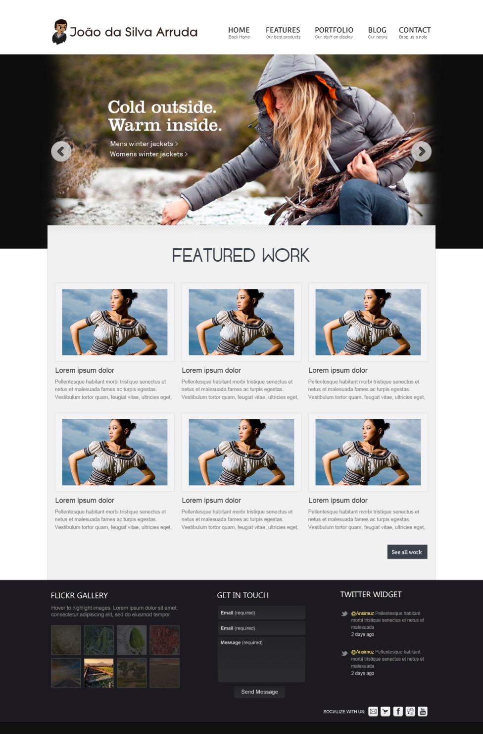 Web Design by JohnM. for joaodasilvaarruda fashion | Design #1260480