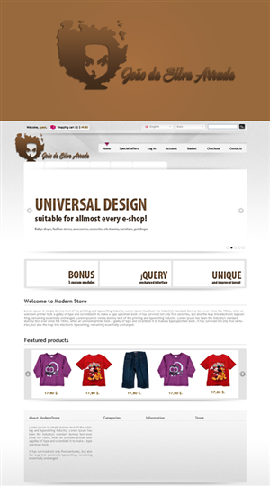 Web Design by bachir7 for joaodasilvaarruda fashion | Design: #1173468