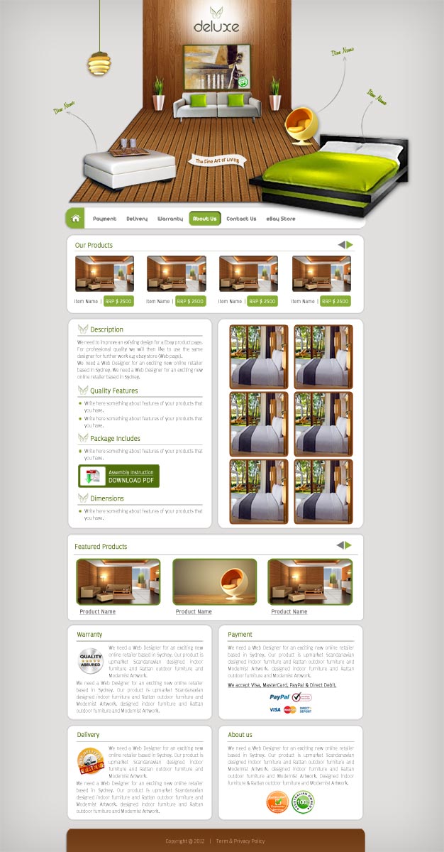 Web Design by UniqueDesignz for Vanatage Direct PTy LTD | Design #1096164