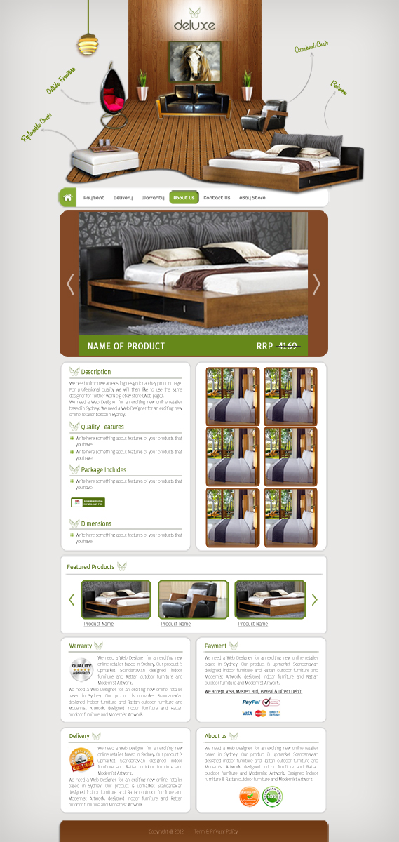 Diseño Web por UniqueDesignz para Vanatage Direct PTy LTD | Diseño: #1123130